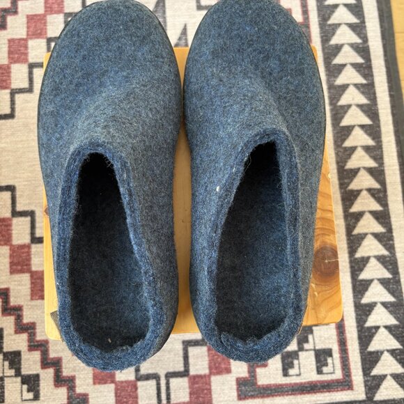 Glerups wool slip-ons - Navy | Size 43